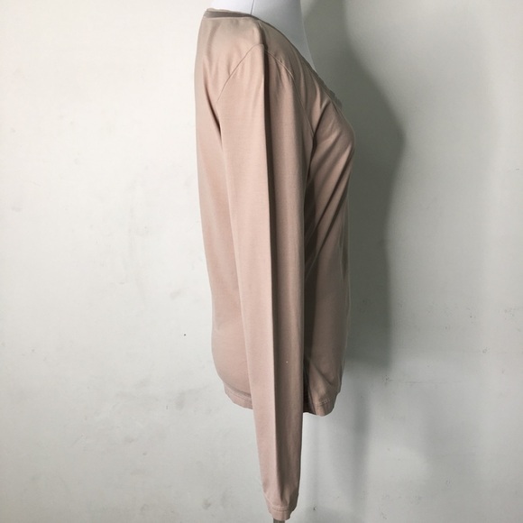 Walford Womens Nude Long Sleeve Stretch T Shirt Size Small - Picture 15 of 15